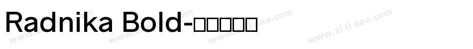 Radnika Bold字体转换